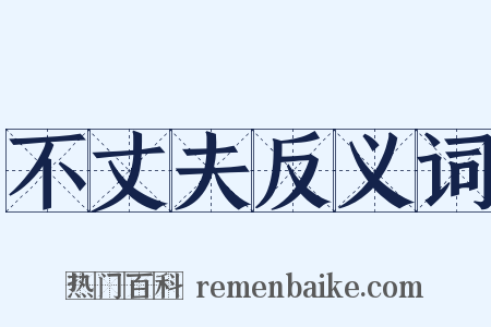 不丈夫反义词是什么意思的图片